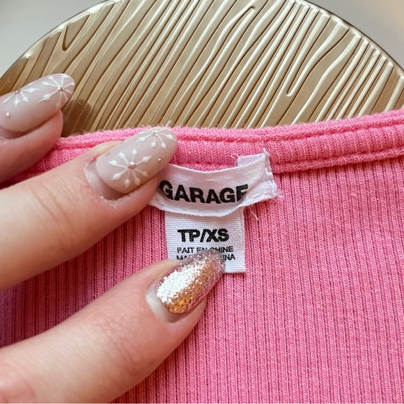 Garage Pink Mackenzie Corset Baby Tee - Picture 4 of 5